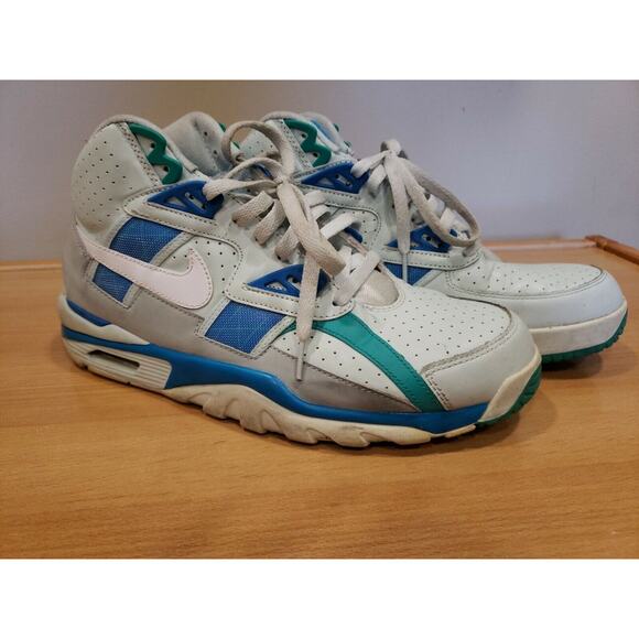 Nike Air Trainer SC High Barely Grey/White-Blue Orbit 302346-019 Size 12 - Picture 1 of 12